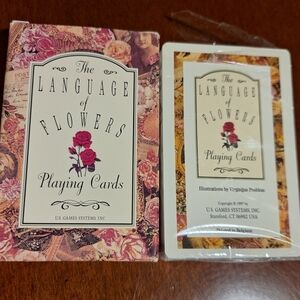 Vtg 1997 The Language Of Flowers Playing Cards U.S. Games Systems